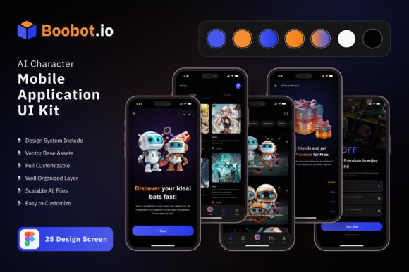 Ai Character App Mobile UI KIT: Streamline Your App Design