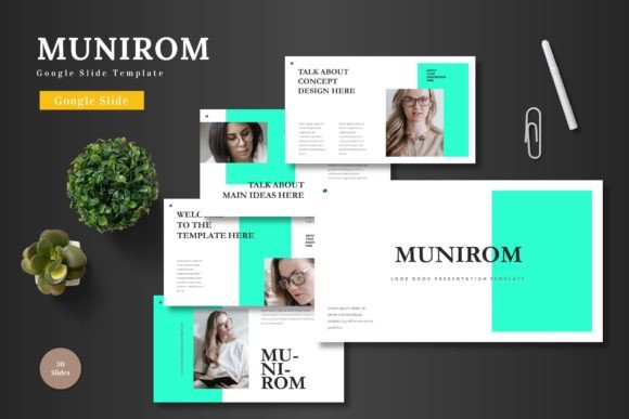 Munirom Google Slide Template: A Modern Design Asset