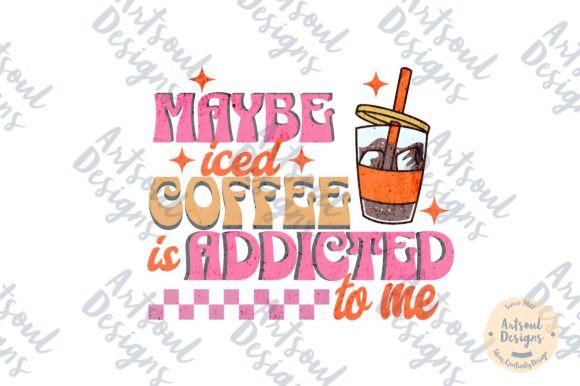 Retro Iced Coffee T-Shirt Design PNG: Your Summer Style Staple